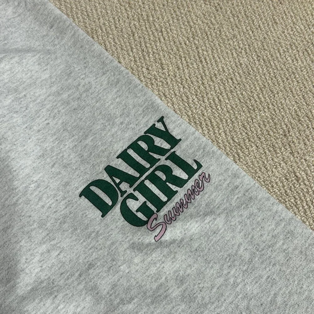 Grey 'Dairy Girl' Graphic Sweatpants - Picture 7 of 7